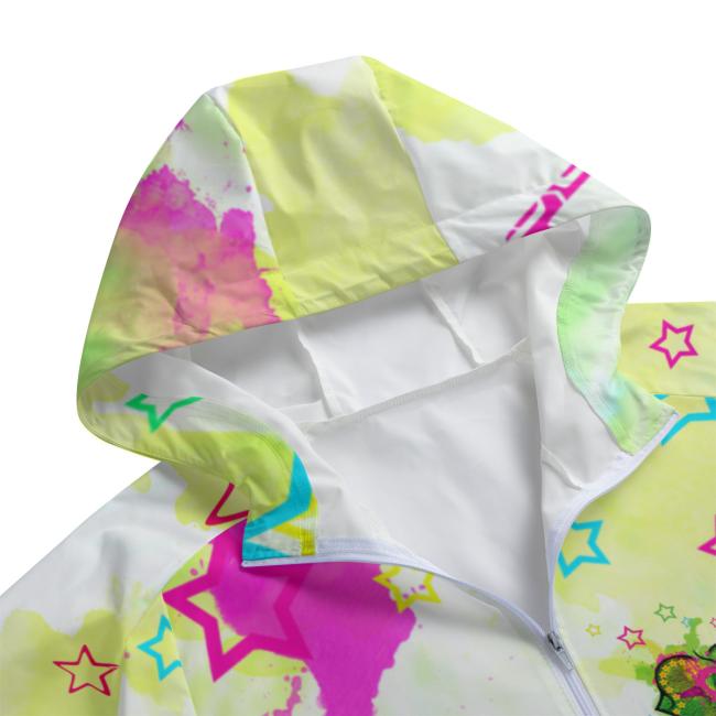 Preview: Leichte Regenjacke  Luna – Popart Hundemotiv, 100 % Polyester, Unisex, Mix, Mischling, Strassenhund